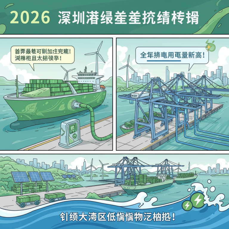 吞吐量突破3500万标箱背后的“向绿而行”：深度解析2026年深圳港绿色航运转型趋势，探寻大湾区低碳物流枢纽如何破局全球碳关税挑战