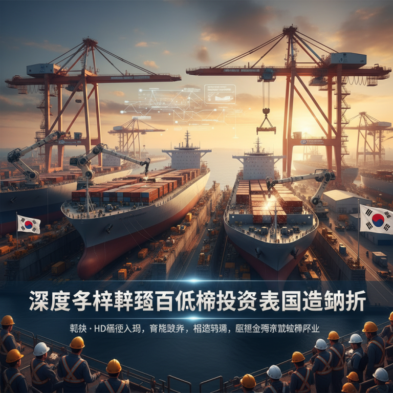 韩企抛出超千亿美元合作大单：深度解析韩国对美国造船厂的投资将如何打破产能瓶颈，并深刻重塑全球海事与航运物流新格局