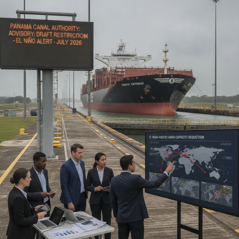 2026年厄尔尼诺预警来袭：最新的 Panama Canal draft restrictions 将如何重塑跨太平洋航运？
