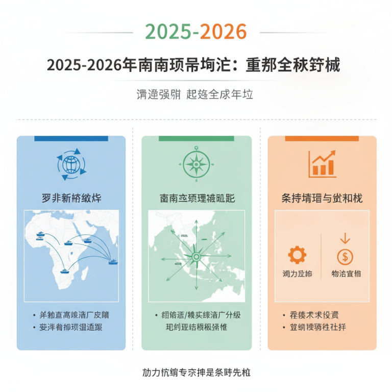 南南贸易物流趋势洞察：2025-2026年全球供应链如何向全球南方市场加速重构，物流及航运专家不可忽视的新兴航线战略与成本深度解析