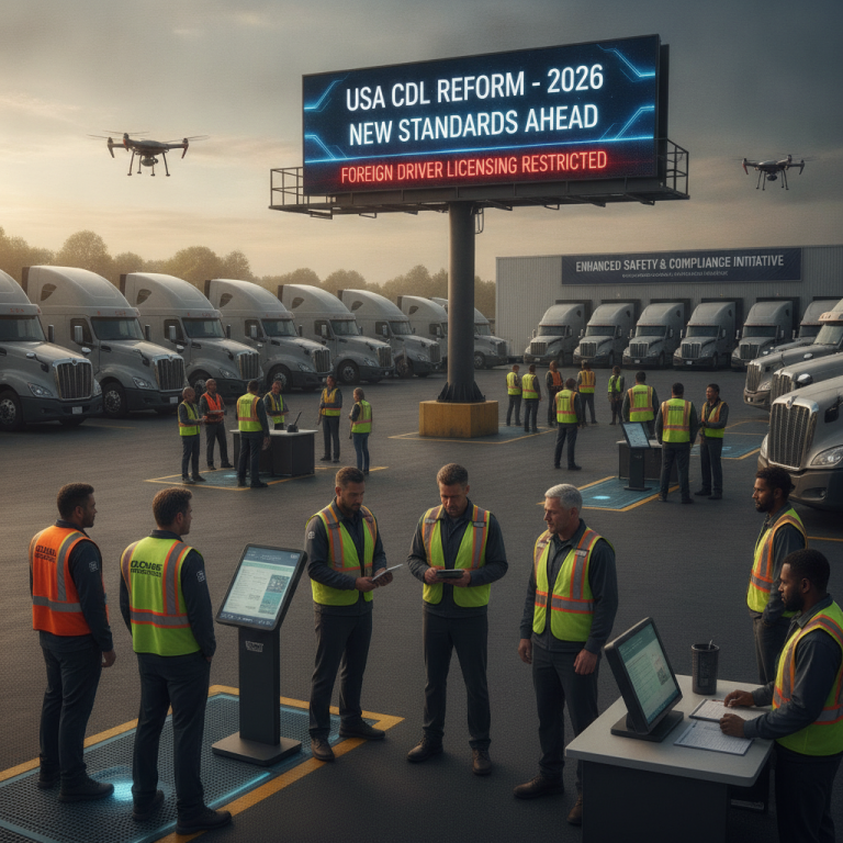 2026美国卡车运输CDL法规变革(US Trucking CDL Regulatory Shifts)解析：如何重塑物流供应链安全？