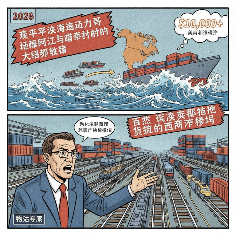 2026年 Transpacific Ocean Freight Capacity 大考：运价破万与货流西移，物流专家如何破局？